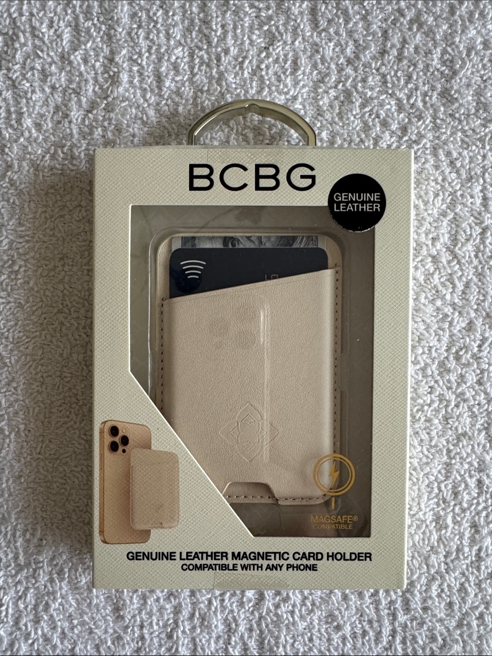 BCBG Genuine Leather Magnetic Card Holder